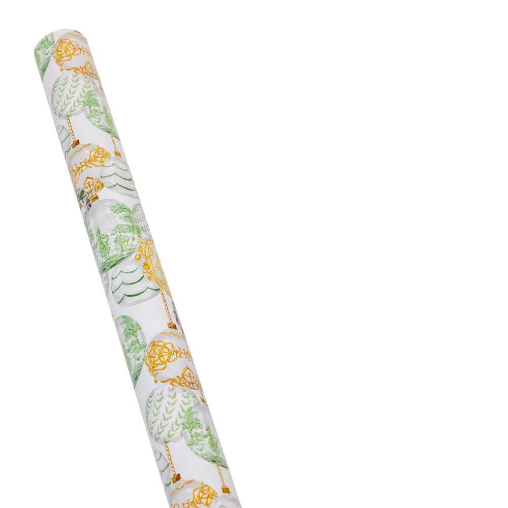 Savannah White Gift Wrap - One 30" x 8' Roll
