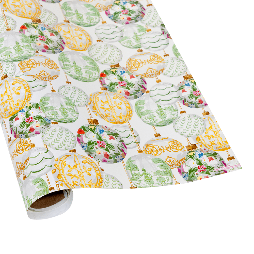 Savannah White Gift Wrap - One 30" x 8' Roll