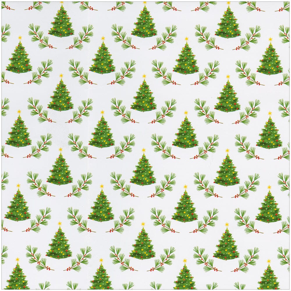 Little Christmas Trees Gift Wrap - One 30" X 8' Roll