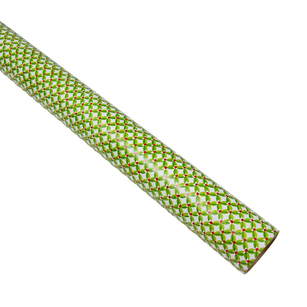 Leaf And Berry Ditz Gift Wrap - One 30" X 8' Roll