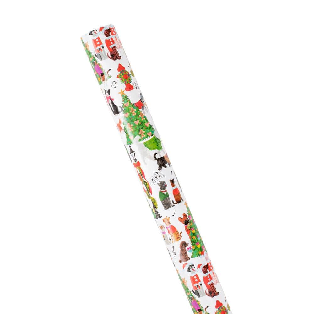 Caroling Pets Wrapping Paper - 30" x 8' Roll