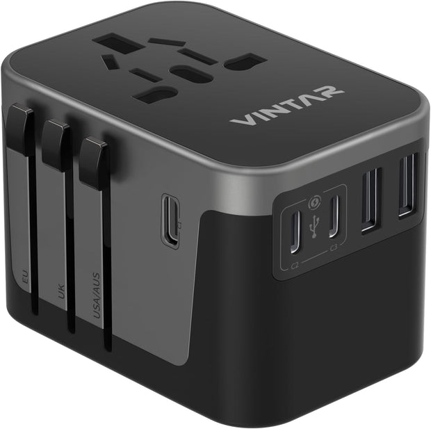 75W GaN Universal Travel Adapter (Black)