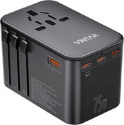 75W GaN Universal Travel Adapter (Black)
