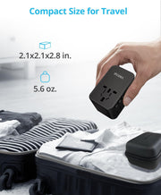 75W GaN Universal Travel Adapter (Black)