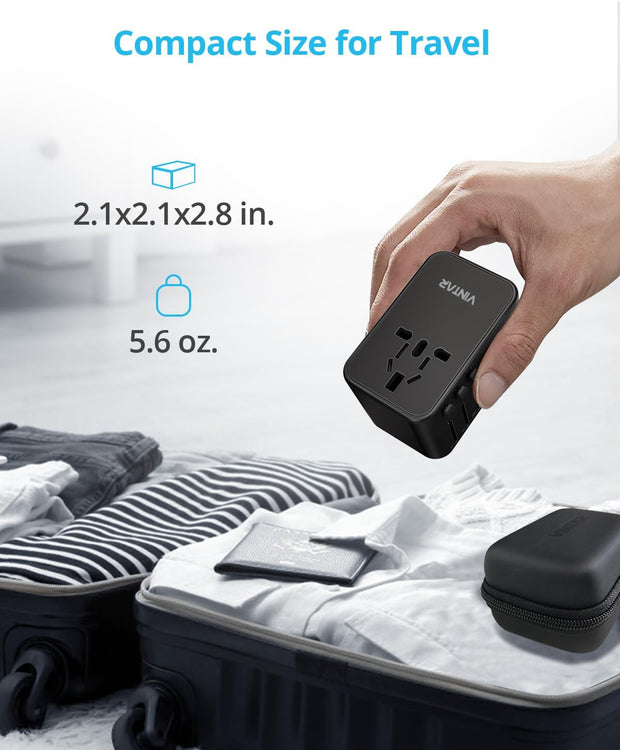 75W GaN Universal Travel Adapter (Black)