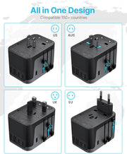75W GaN Universal Travel Adapter (Black)