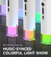 Wireless Microphones, Micorphone with One-to-One Chip Connection and LED Lights, 40H Duration, 200FT Range Receiving, Volume Control Karaoke Micorphone for Singing, Speech, Home Party, YouTube/Tiktok