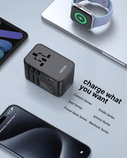 75W GaN Universal Travel Adapter (Black)