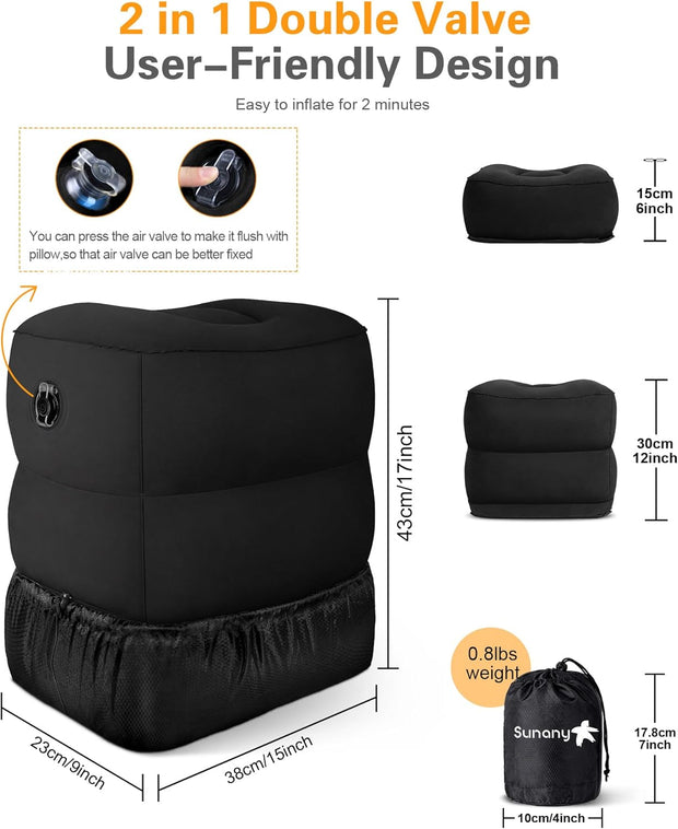 Portable Inflatable Travel Footrest