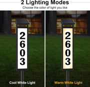 Solar Address Sign, House Numbers for Outside, Lighted Address Plaque Outdoor Waterproof, Illuminated LED Address Numbers for Yard Home