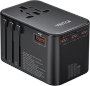75W GaN Universal Travel Adapter (Black)