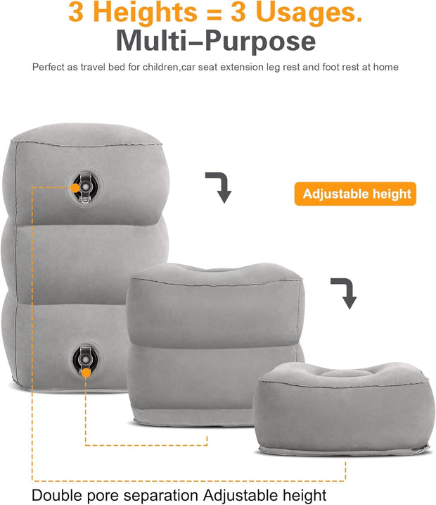 Portable Inflatable Travel Footrest