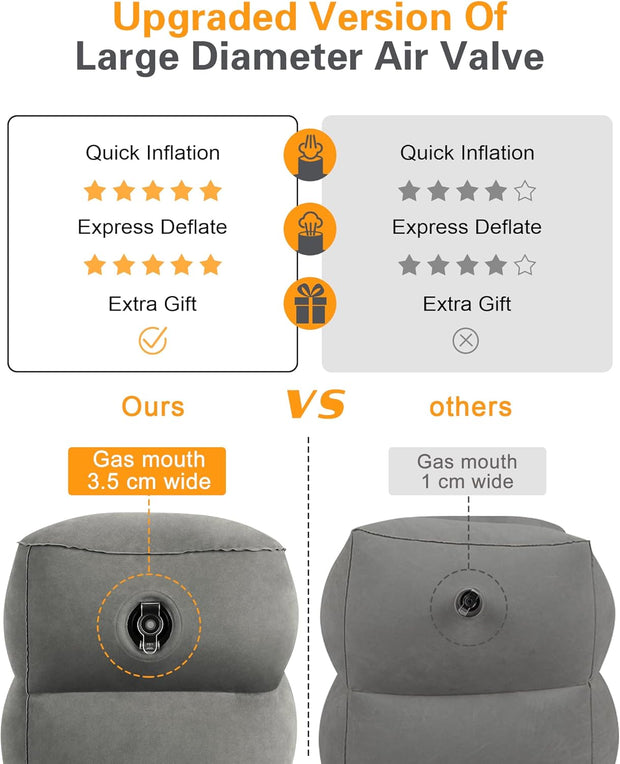 Portable Inflatable Travel Footrest