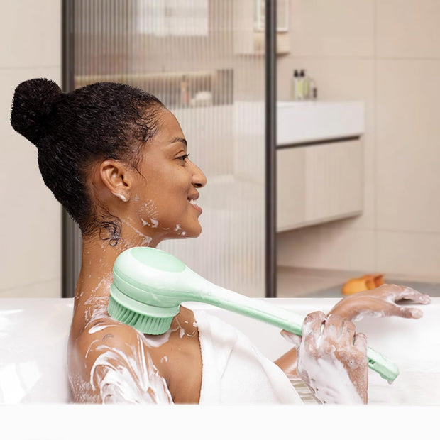 🛁 Electric Body Brush｜Waterproof, Dual-Handle, 3 Heads