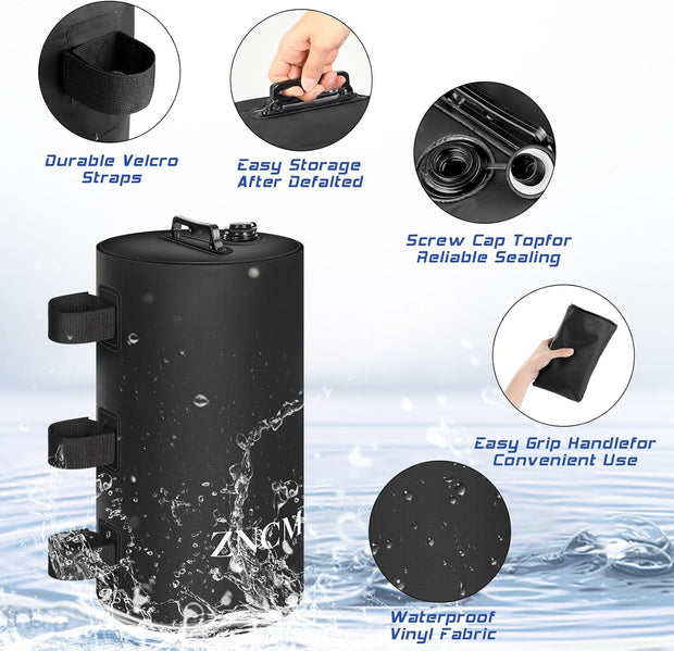 [Wind-resistant giant] Camping water-filled weight bag - thickened and leak-proof, foldable to replace sandbags, universal for tents and canopies