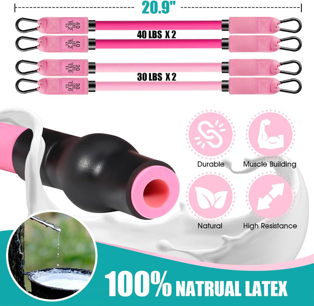 Pilates Bar Kit with Resistance Bands – Full-Body Workout Anywhere