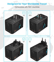 75W GaN Universal Travel Adapter (Black)