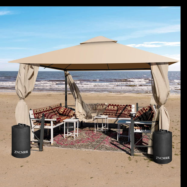 [Wind-resistant giant] Camping water-filled weight bag - thickened and leak-proof, foldable to replace sandbags, universal for tents and canopies