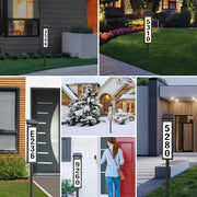 Solar Address Sign, House Numbers for Outside, Lighted Address Plaque Outdoor Waterproof, Illuminated LED Address Numbers for Yard Home