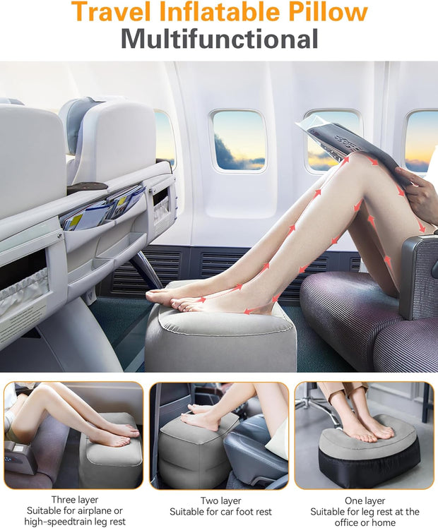 Portable Inflatable Travel Footrest